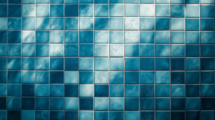 Fototapeta premium Blue Ceramic Tiles Texture blue tile wall background bathroom floor texture