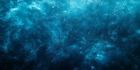 Obraz premium Submerged: An Underwater Tapestry of Deep Blue Hues