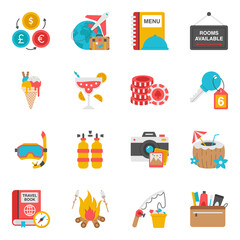 Set of Travel Isometric Illustrations 

