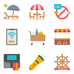 Set of Travel Isometric Illustrations 

