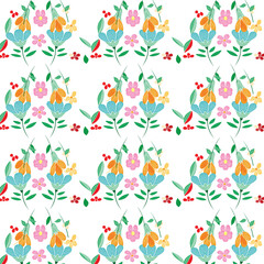 seamless pattern with flowers