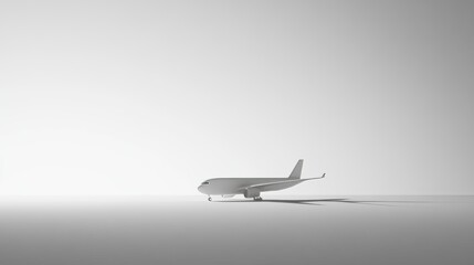 Airplane isolated on background. 3d rendering - illustration