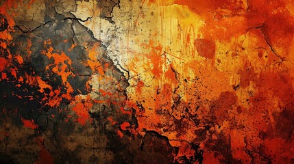 Vintage Halloween Grunge Texture Background with Watercolor Elements