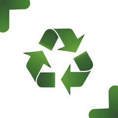 Obraz premium Recycling Symbol Green