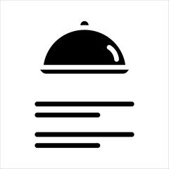 Vector icons of a restaurant menu in various styles, including outline and filled. Perfect for food, dining, and app designs.