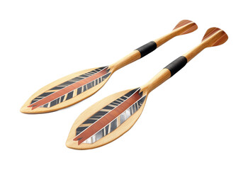 Durable Canoe Paddles for Smooth Rides Isolated on White Background