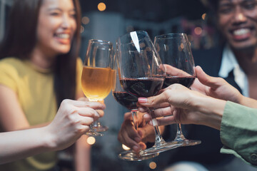 Cheers to Togetherness: A toast to friendship and celebration, captured in a moment of shared joy and connection.  