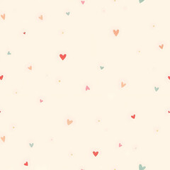Seamless pattern of cute mini heart