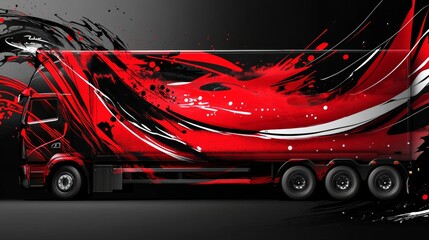 truck wrap design vector. abstract background for vehicle vinyl branding