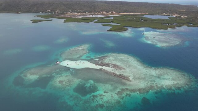 imagenes a&eacute;reas del parque nacional Morrocoy en Venezuela. videos en alta resolucion.