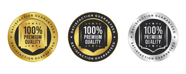 Satisfaction Guaranteed 100% Quality Badge, trust badge design