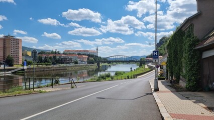 view of the river labe in Bodenbach Czech Republic