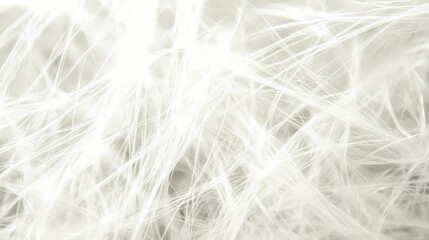 Obraz premium The close-up three-dimensional image of white plastic fibers, science and technology orientation. Sunwoven. Illustration