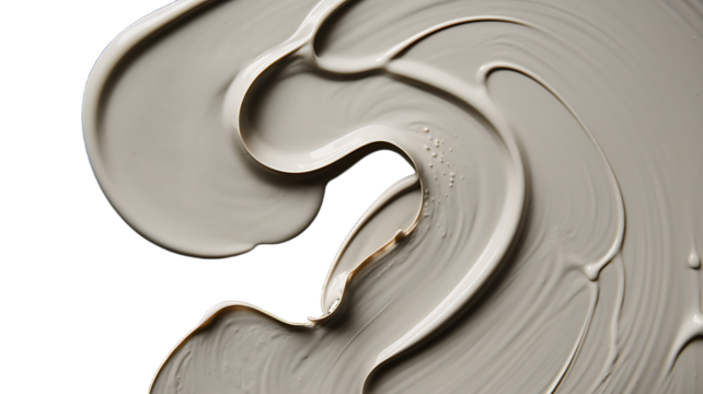 Close-up of Cosmetic Cream Swirl