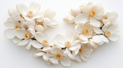 Fototapeta premium Heart shape made of hydrangea flowers. Valentine's day. Love fashion