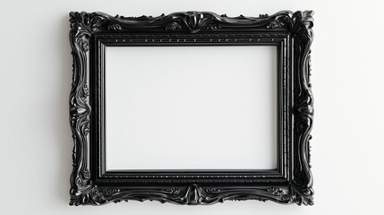 Picture frame. Empty. White background.