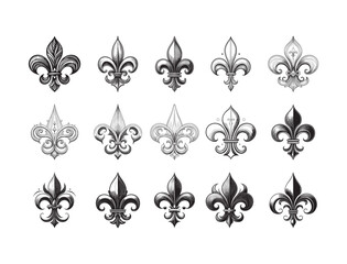 Fleur De Lis symbol representing royalty, nobility, and history with elegant and stylized design © EyeMFlatBoard