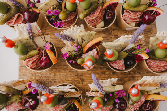 Naklejki Snack Cups for Wine Tasting