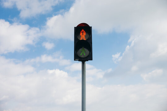 Pedestrian Traffic Light with Red and Green Signals