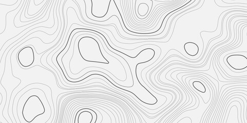 Abstract topography circle with contour map waves paper topo relief line map mountain background. Curved line topo seamless topography ornament design. Vector background.