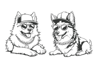 cute dog puppy animal vector clip art isolated