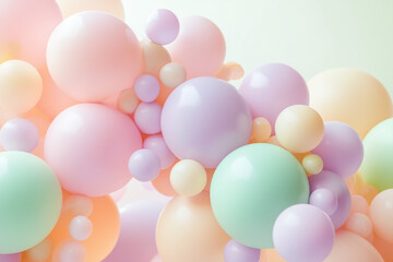 Colorful candy marshmallows Pastel sweet treats Spring easter delight concept.