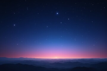 Fototapeta premium night sky with stars and mountains in the distance