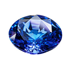Fototapeta premium Blue Color-Change Garnet on transparent background