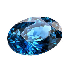 Fototapeta premium Blue Color-Change Garnet on transparent background
