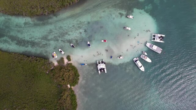 imagenes a&eacute;reas del parque nacional Morrocoy en Venezuela. videos en alta resolucion.