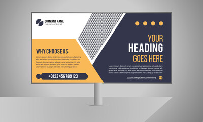 Creative Billboard Design Mockup – High-Resolution Advertising Template for Outdoor Campaigns, Featuring Realistic Backgrounds and Modern Layouts.