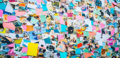 An urban street art image featuring textured layers of paint and graffiti, forming a intricate abstract design