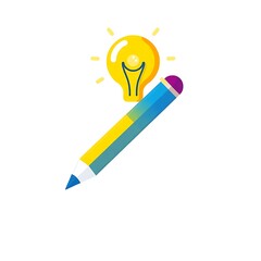 Bright Idea: Pencil and Lightbulb Synergy 