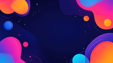 Abstract Colorful Shapes Fluid Design Background