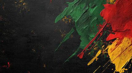 Abstract Black History Month design with painted African colors