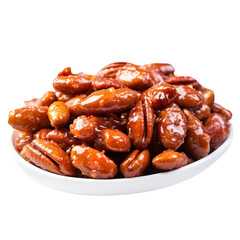 Candied Nuts on transparent background