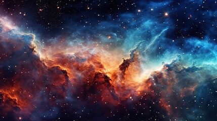 Naklejka premium Planets, stars and galaxies in outer space showing the beauty of space exploration.