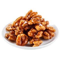 Obraz premium Candied Walnuts on transparent background