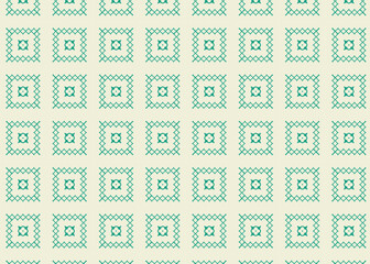 A pattern of green squares