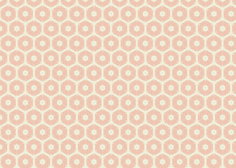 A patterned background with red and white shapes