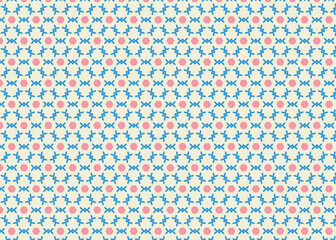 A blue and white patterned background