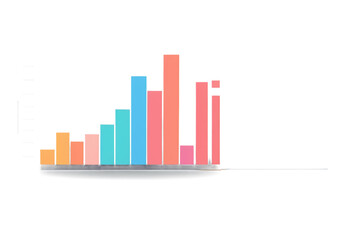 A visually appealing bar graph showcasing statistical data with vibrant, clear bars and precise labels. The graph highlights trends and comparisons in an organized format, suitable for presentations, 