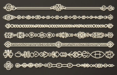 Retro geometric ornamental frames, adorned with golden corners and Arabic antique decorative gold borders, set against modern golden art deco ornaments. An isolated collection, featuring a geometry