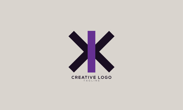 KK IX XI Abstract initial monogram letter alphabet logo design