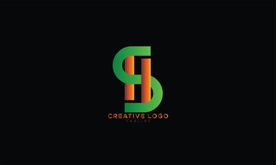 SH HS ISI Abstract initial monogram letter alphabet logo design