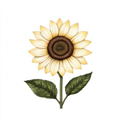 Fototapeta premium Sunflower isolated on white background 