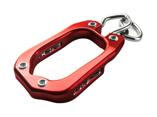 Climbing Carabiner Locking Mechanism for Safety - Isolated on White Background