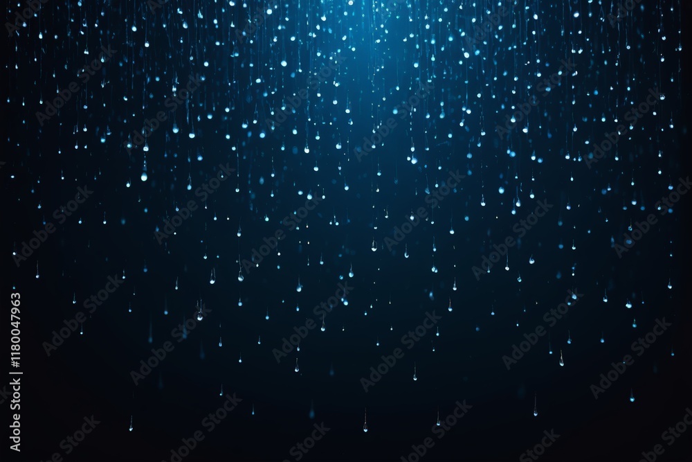 Canvas Prints a close up of a blue background with rain falling down
