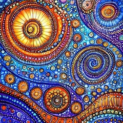 Stylish Modern Seamless Texture. Endless backdrop. Ethnic design. Bright colors. Summer aesthetic template. Perfect for wallpaper, web page background