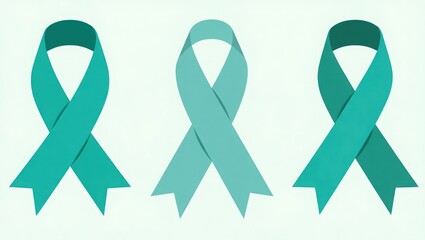 Obsessive Compulsive Disorder, PCOS, Ovarian Cancer Month, cervical cancer, and post-traumatic stress disorder (PTSD) are all highlighted by the teal awareness ribbon.